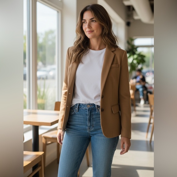 J.Crew Camel Blazer — Size 2 — Gold Buttons | Perfect Exterior ✨ - Picture 7 of 17